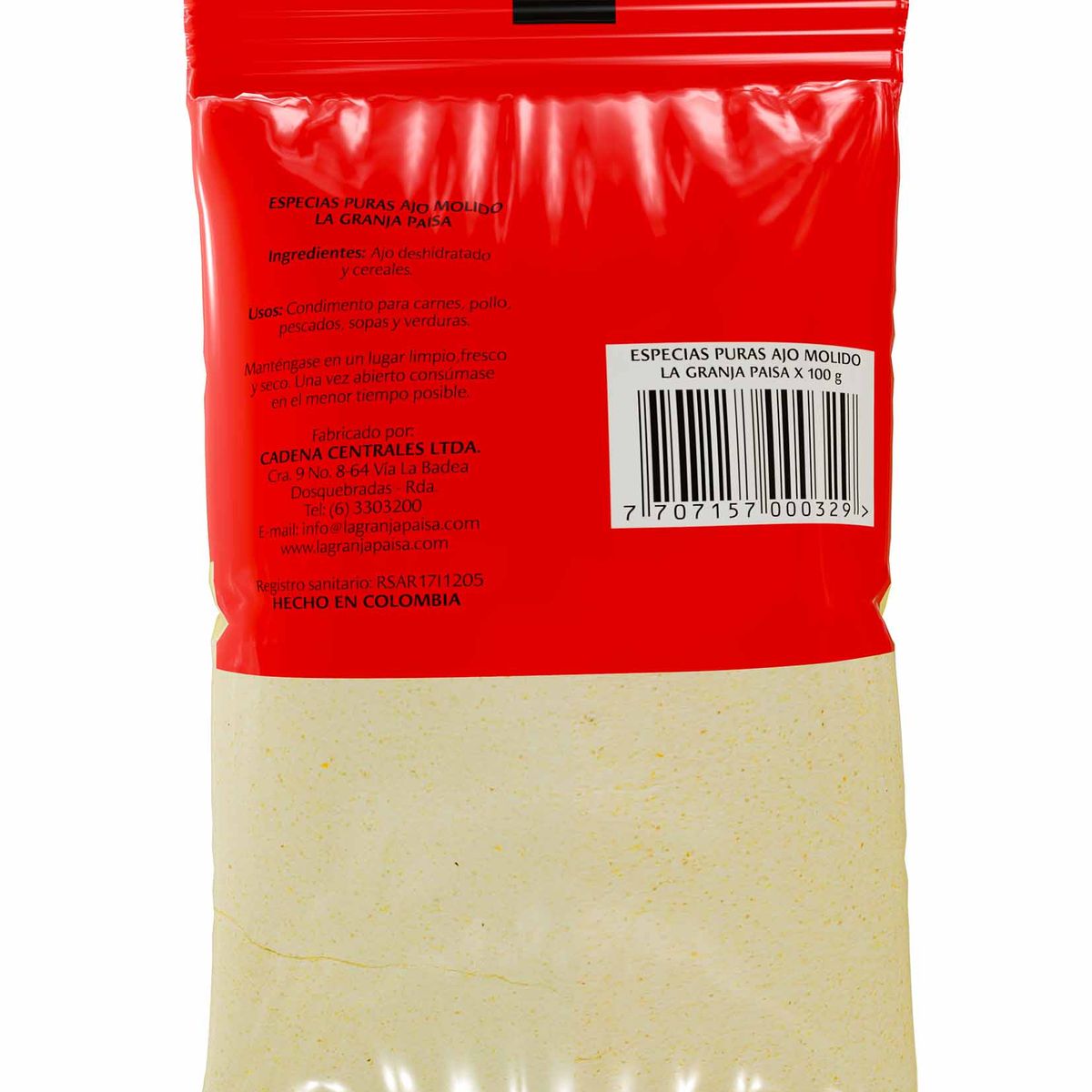 LA GRANJA PAISA - Ajo En Polvo La Granja Paisa  100g