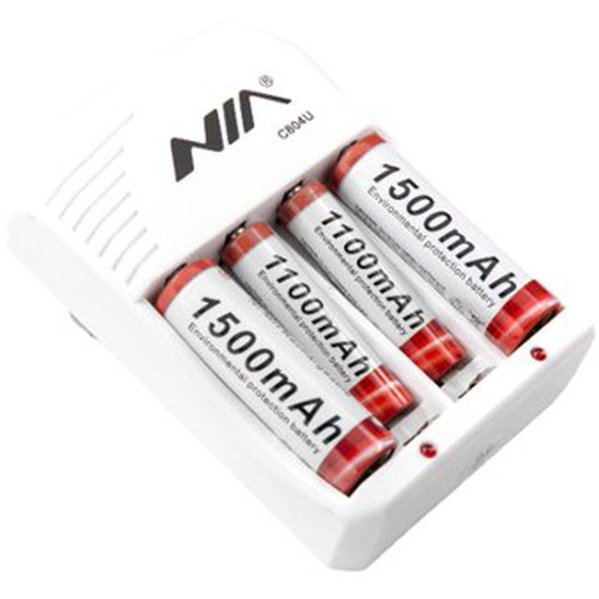 NIA - Baterías nia aa/aaa recargables x4 pack + cargador full
