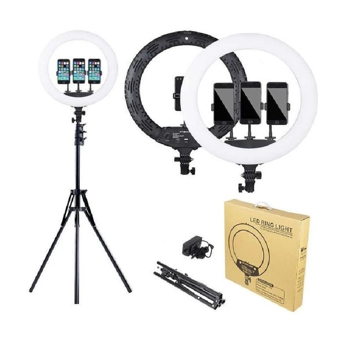 SKY - Aro de luz led flash 45 cm fotografía selfie con trípode