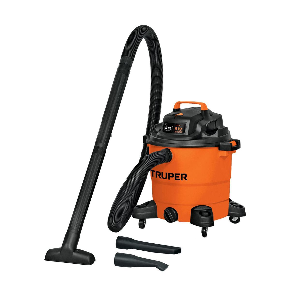 TRUPER - Aspiradora de sólidos y líquidos de 12 gal, plástica, Truper