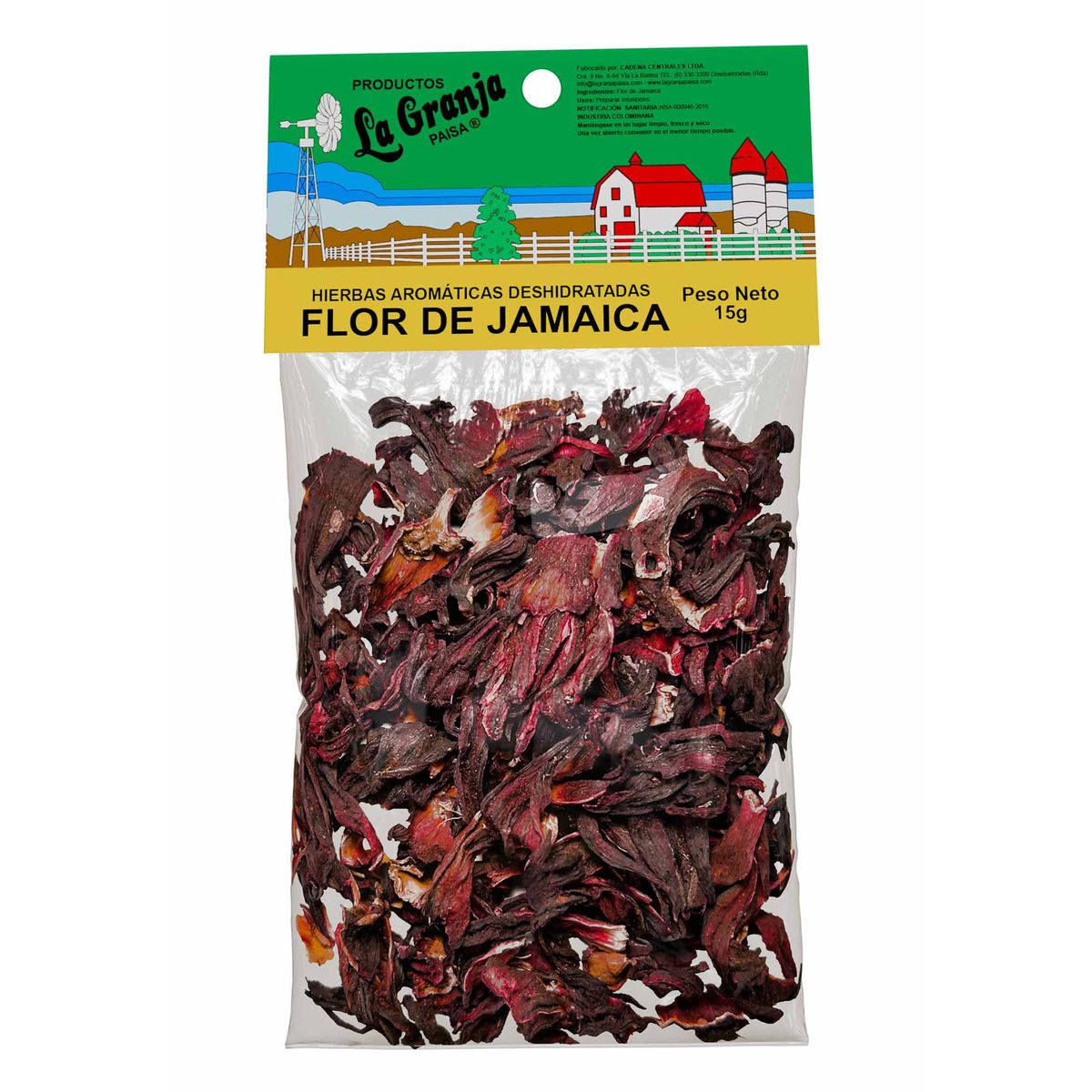 LA GRANJA PAISA - Flor de Jamaica para infusiones 15g