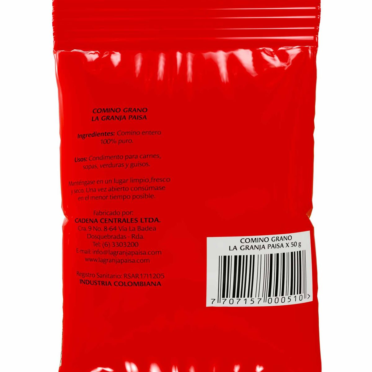 GENERICO - Comino En Grano La Granja Paisa Natural 50g