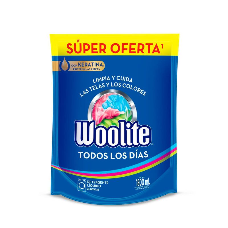 WOOLITE - Woolite detergente líquido todos los días 1.8L
