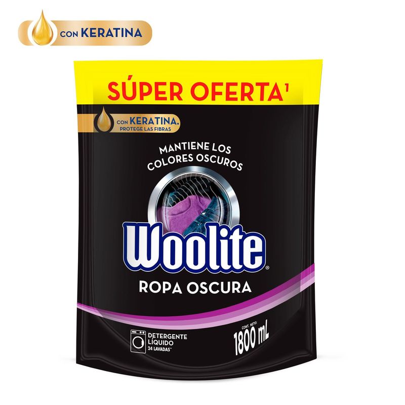 WOOLITE - Woolite detergente líquido Ropa oscura 1.8L
