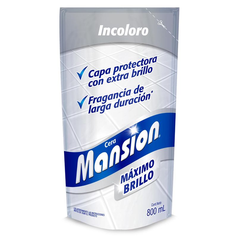 MANSION - Mansion Cera para pisos Máximo Brillo Todo Color 800ml