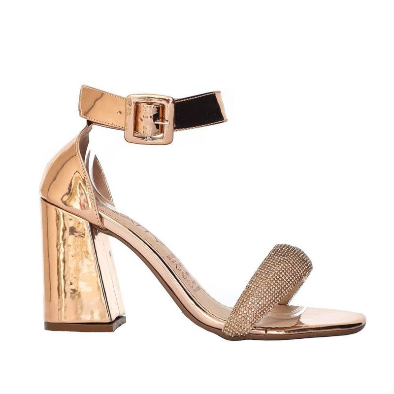 ZAVATTY - Sandalia tacon para mujer 72351-Z148 ORO ROSA ESPEJO ZAVATTY