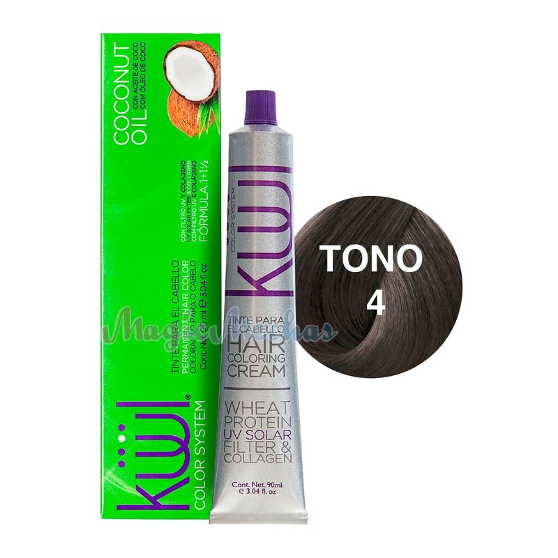 GENERICO - Tinte Kuul 4 Castaño 90ml.