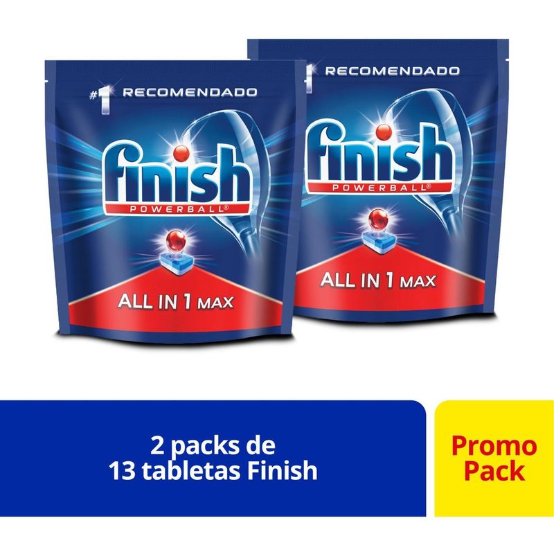FINISH - Finish Detergente Lavavajillas X 2 Und - Unidad A $125