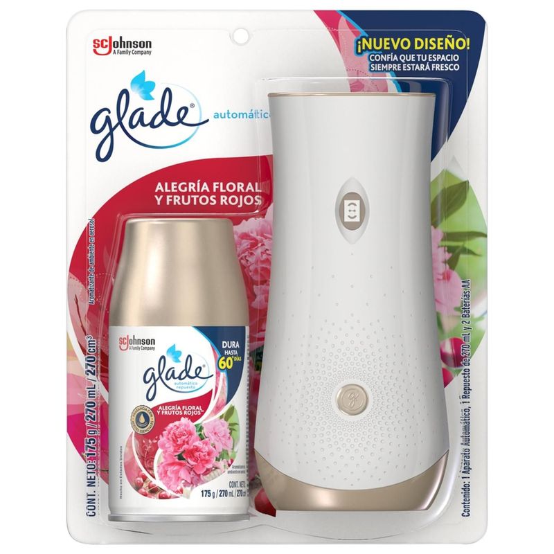 GLADE - Glade Automático Aerosol Alegría Floral y Frutos Rojos 270ml