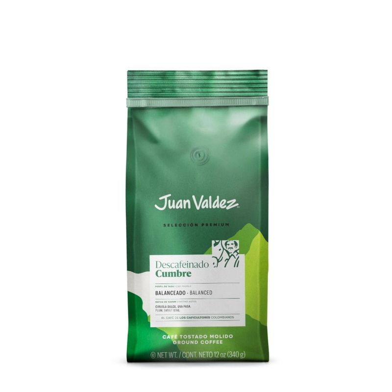 JUAN VALDEZ - Café Juan Valdez Cumbre Descafeinado Molido 340gr