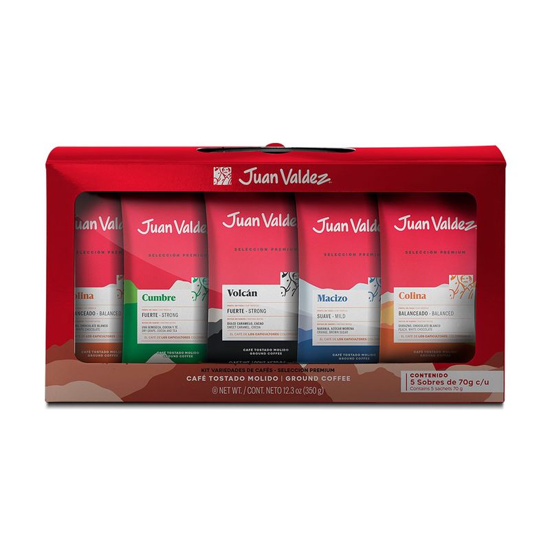 JUAN VALDEZ - Kit Café Juan Valdez Premium Selection x 5 Sachets