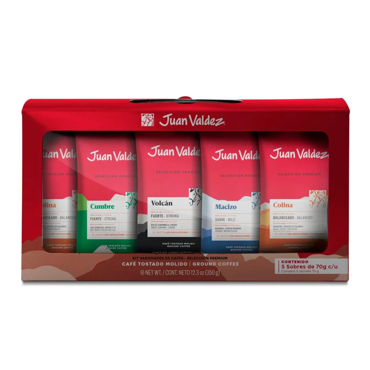JUAN VALDEZ - Kit Café Juan Valdez Premium Selection x 5 Sachets