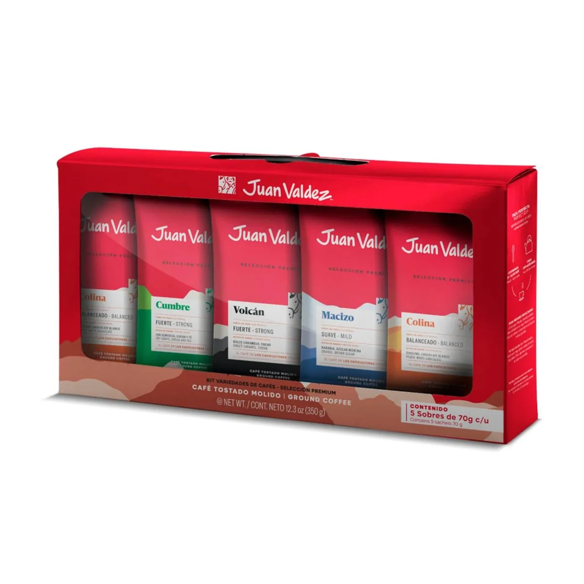 JUAN VALDEZ - Kit Café Juan Valdez Premium Selection x 5 Sachets