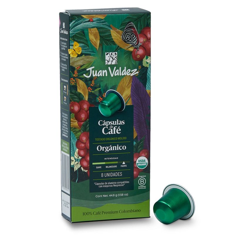 JUAN VALDEZ - Cápsulas de Café Juan Valdez Orgánico x8 Unidades