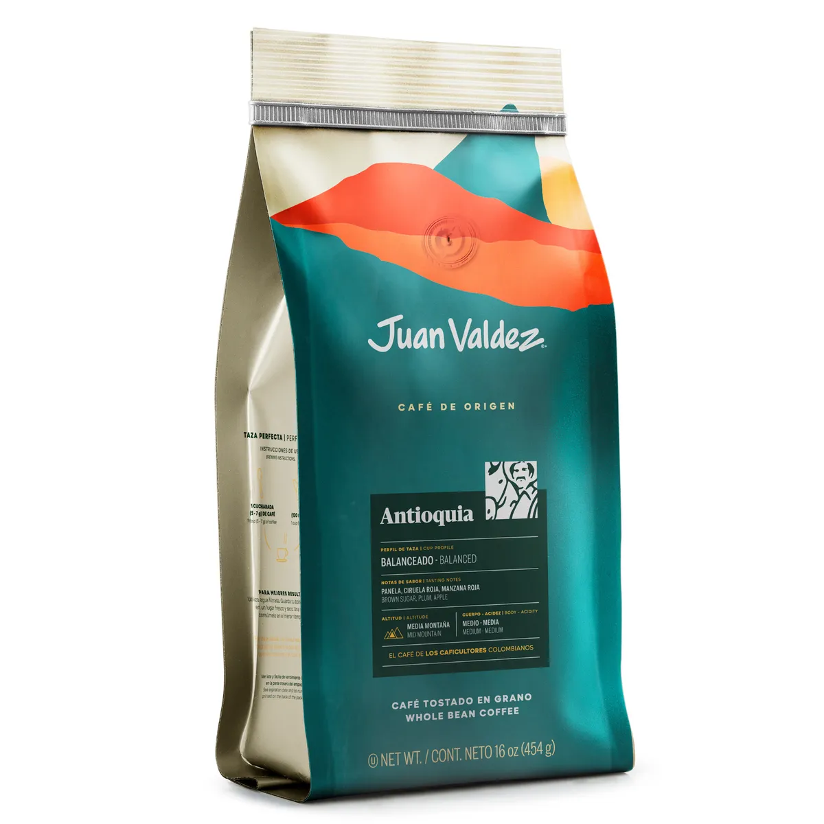 JUAN VALDEZ - Café Juan Valdez Antioquia Grano 454gr