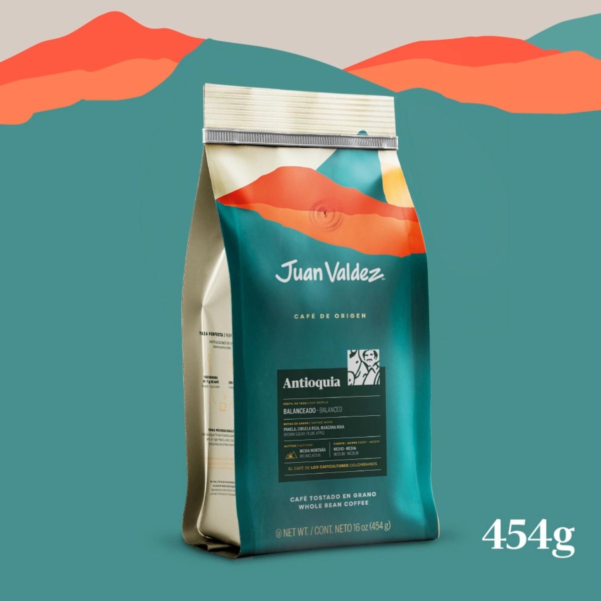 JUAN VALDEZ - Café Juan Valdez Antioquia Grano 454gr