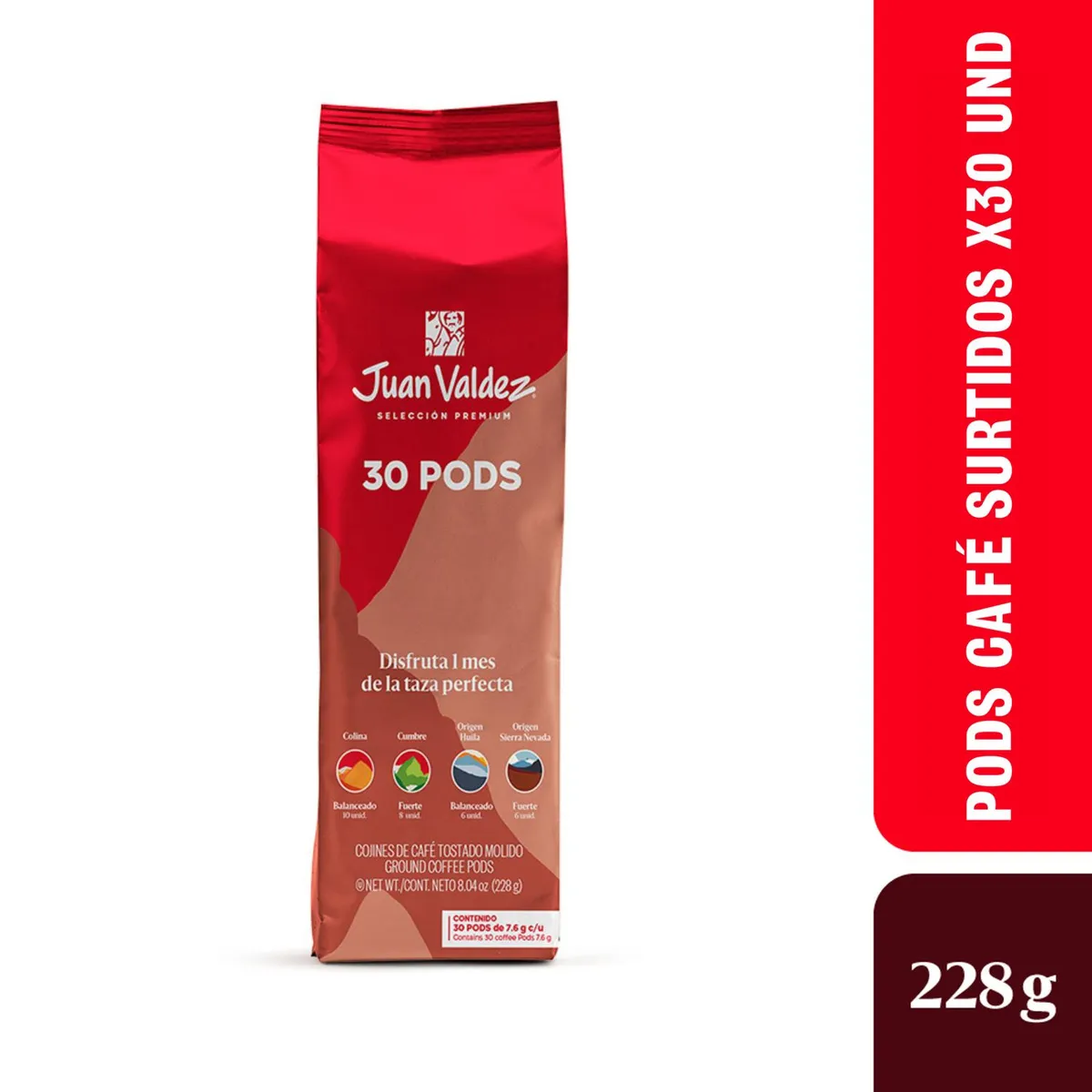 JUAN VALDEZ - Café Pods Juan Valdez Surtidos x30