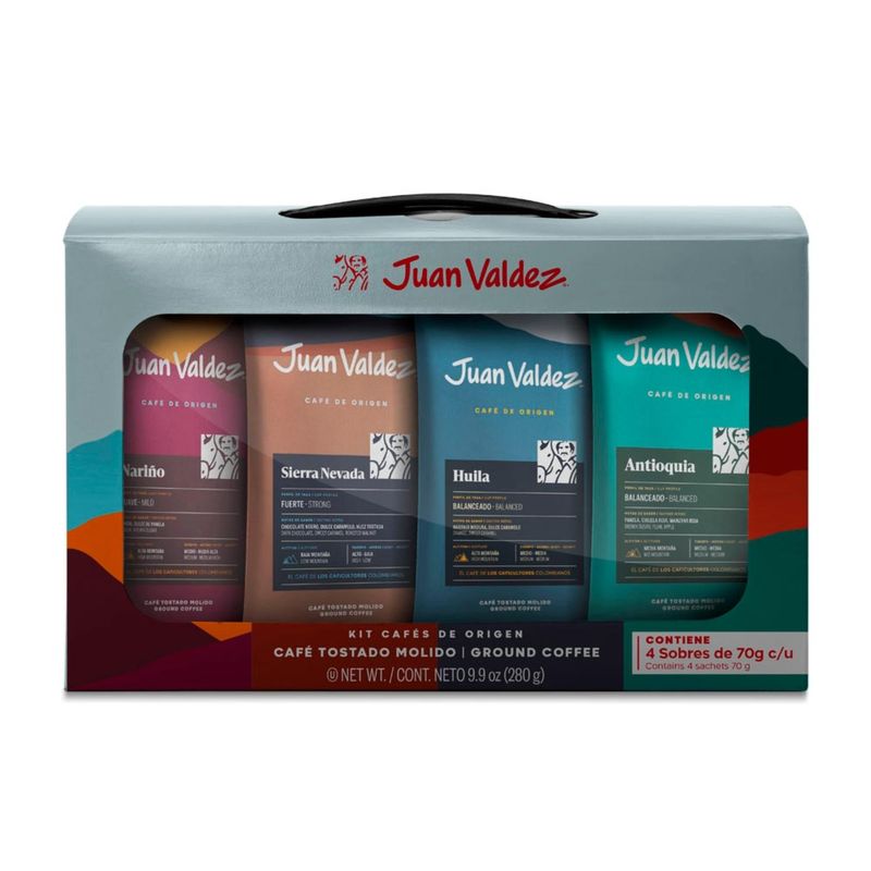 JUAN VALDEZ - Kit Café de Origen Juan Valdez x 4 Sachets