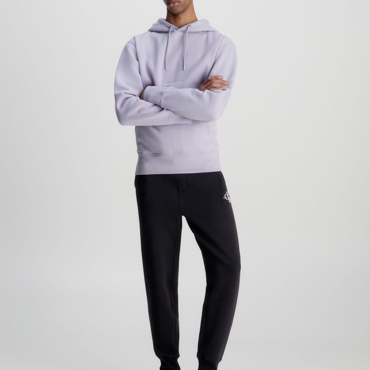 CALVIN KLEIN - Jogger Negro De Chándal Con Monograma Calvin Klein