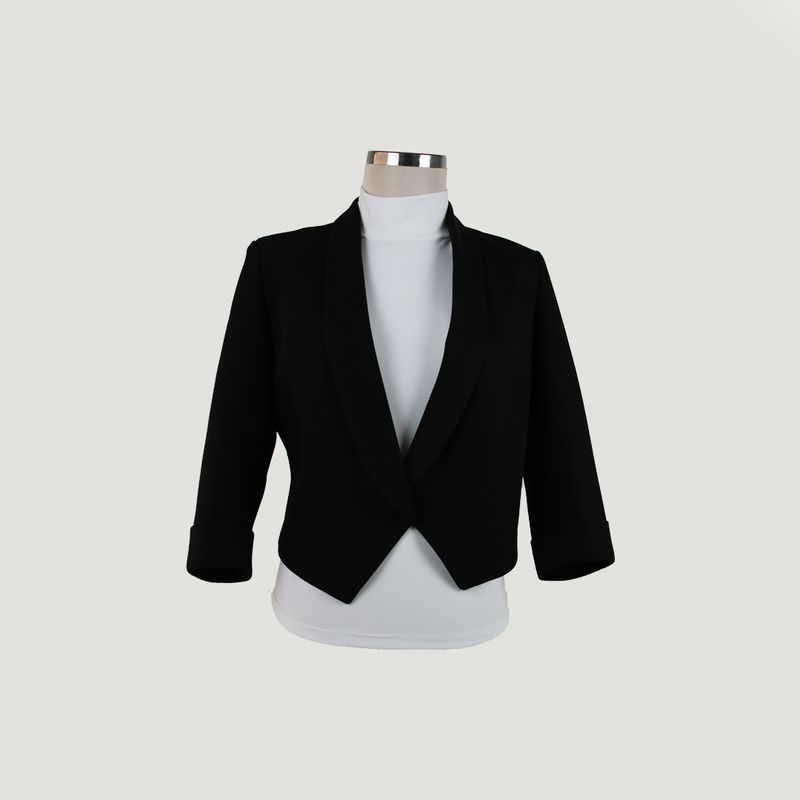L Y H - Chaqueta Para Mujer Negro Marca L&H