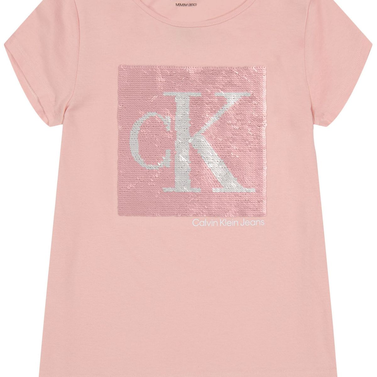 CALVIN KLEIN - Camiseta Con Logotipo De Lentejuelas Niña Rosado Calvin Klein