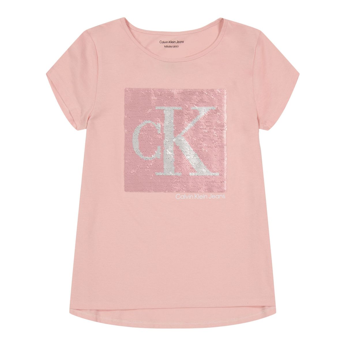 CALVIN KLEIN - Camiseta Con Logotipo De Lentejuelas Niña Rosado Calvin Klein