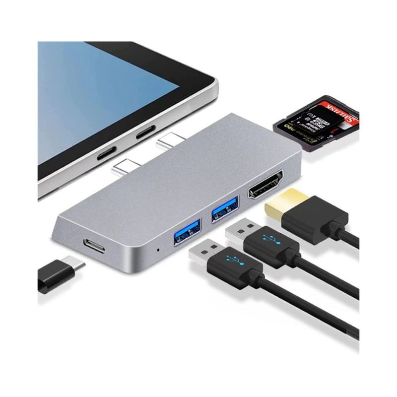 GENERICO - Hub multipuerto 6 en 2 para Surface Pro 8/Pro 9/Pro X