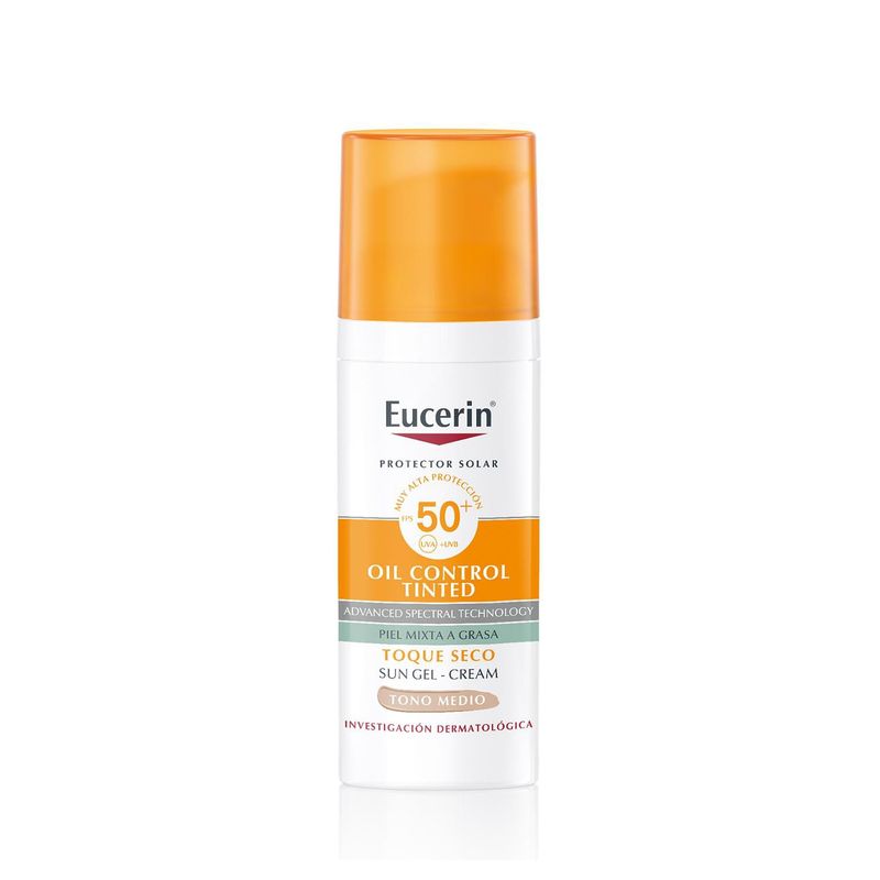 EUCERIN - Eucerin Bloqueador Solar Toque Seco Tono Medio Fps50+50ml