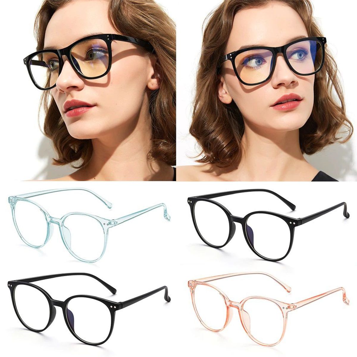 GENERICO - Montura Marco Gafas Lente Formulado Livianas Negro Brillante Azul