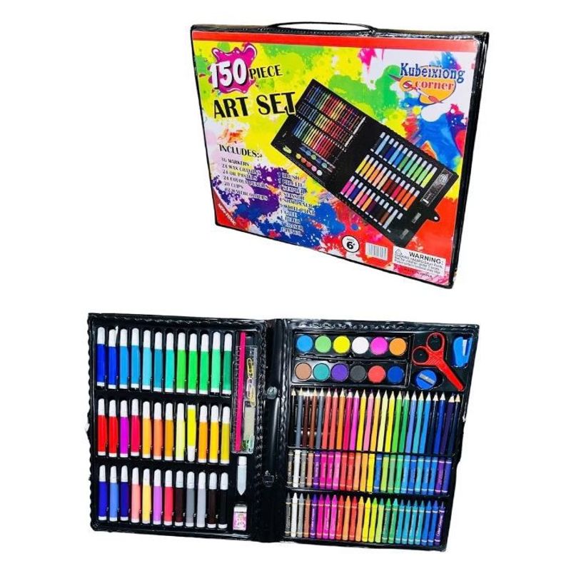 GENERICO - Kit De Arte Portátil: 150 Crayones De Colores Para Niños