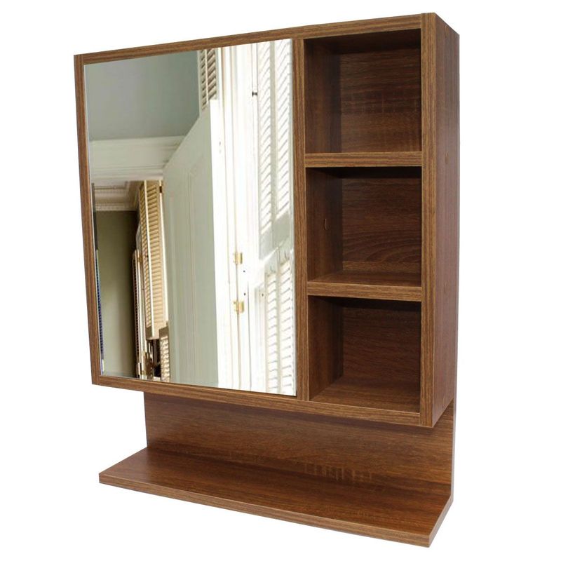 WOOD PETS - Mueble Para Baño Repisa Flotante Con Puerta