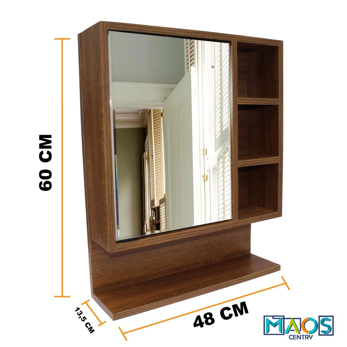 WOOD PETS - Mueble Para Baño Repisa Flotante Con Puerta