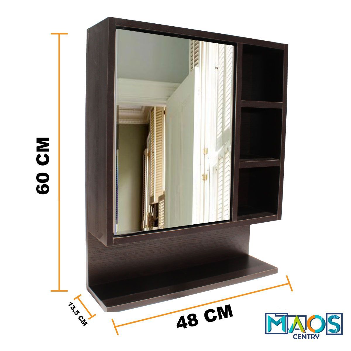 WOOD PETS - Mueble Para Baño Repisa Flotante Con Puerta