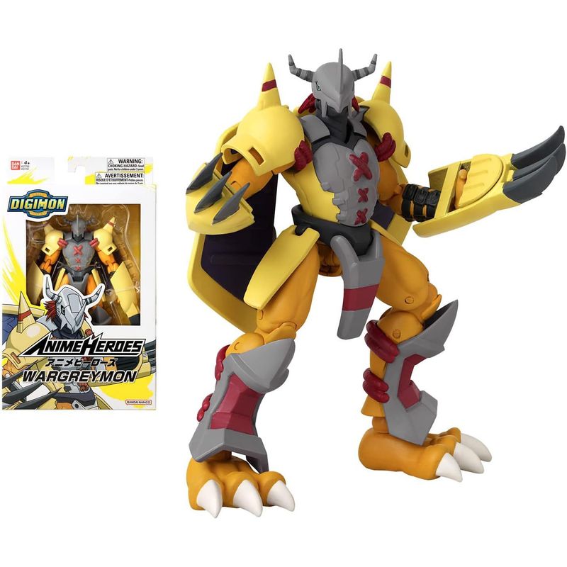 HASBRO - Wargreymon Figura Digimon Anime Heroes Bandai 16 Cm