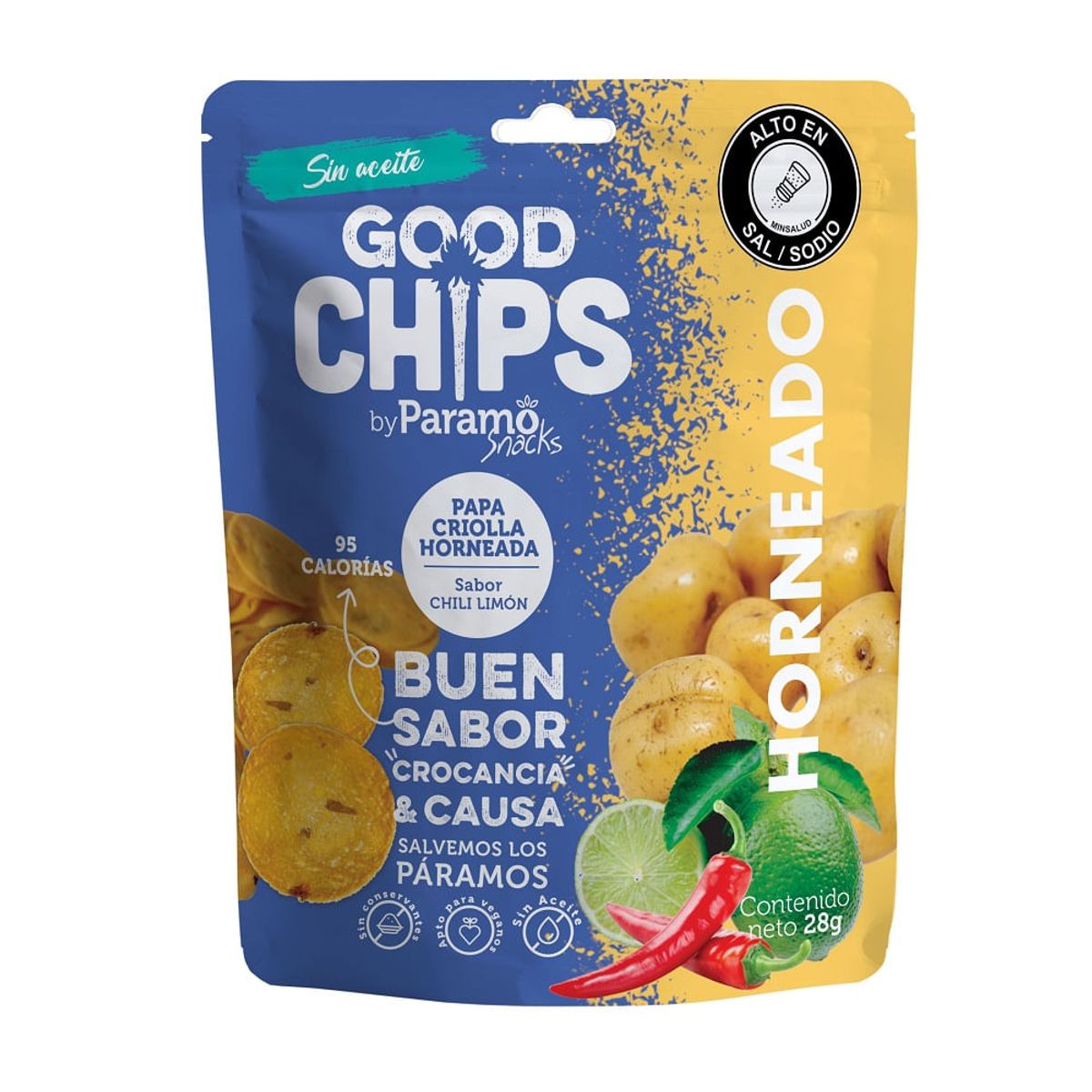 GENERICO - Papa Criolla Good Chips Sabor Chilli Limon X 28g
