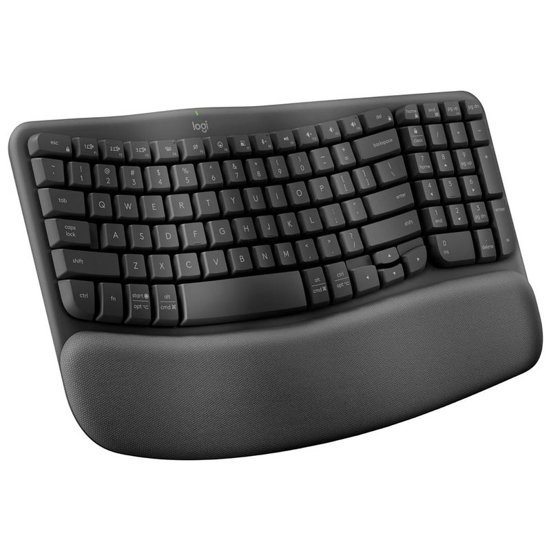 LOGITECH - Teclado Ergonómico Inalámbrico Logitech Wave Keys Negro