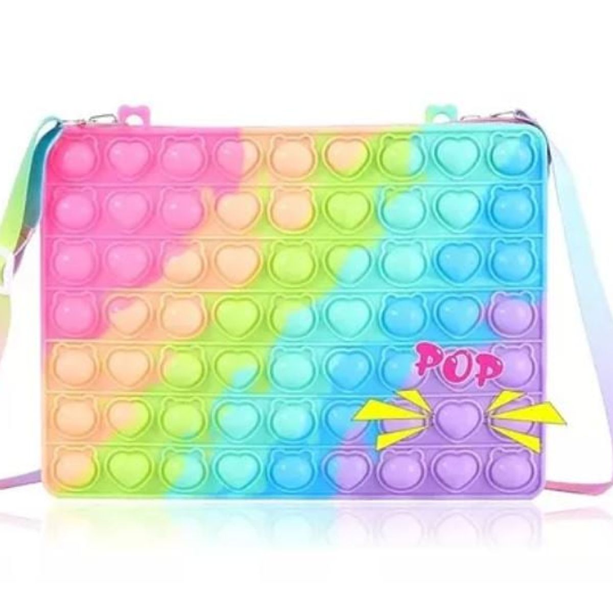 GENERICO - Push Pop It Bolso Arcoíris Para Niñas Burbujas Reventar