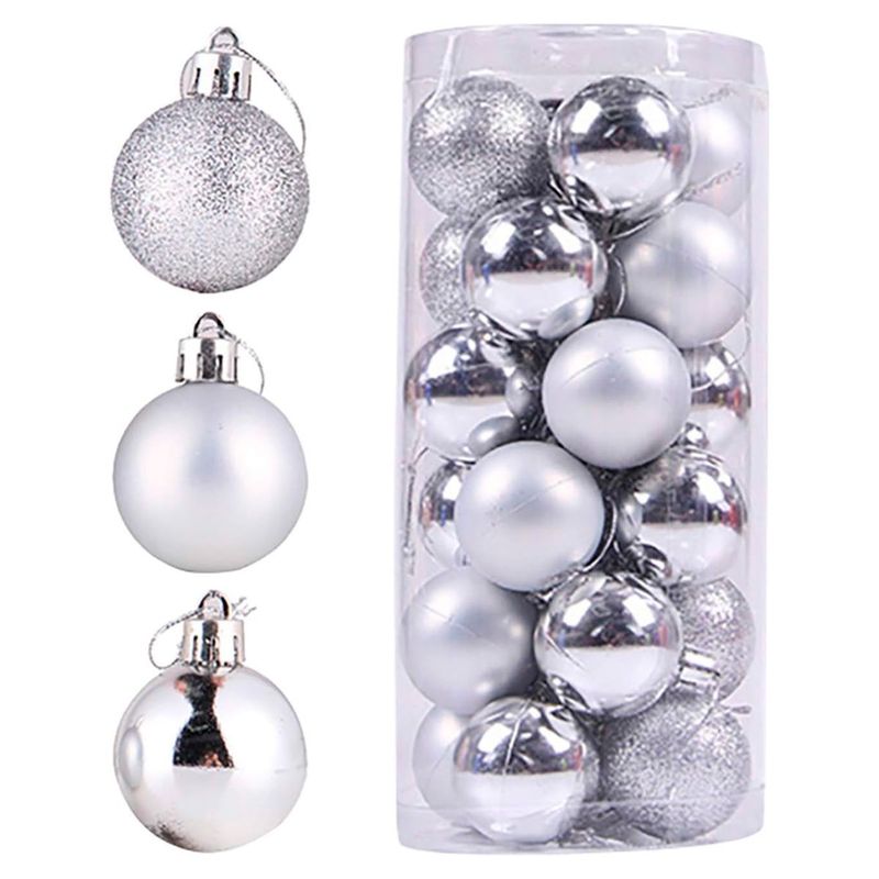 GENERICO - Juego x12 Bolas 6cm Navidad Para Árbol Navidad Colores Decoración