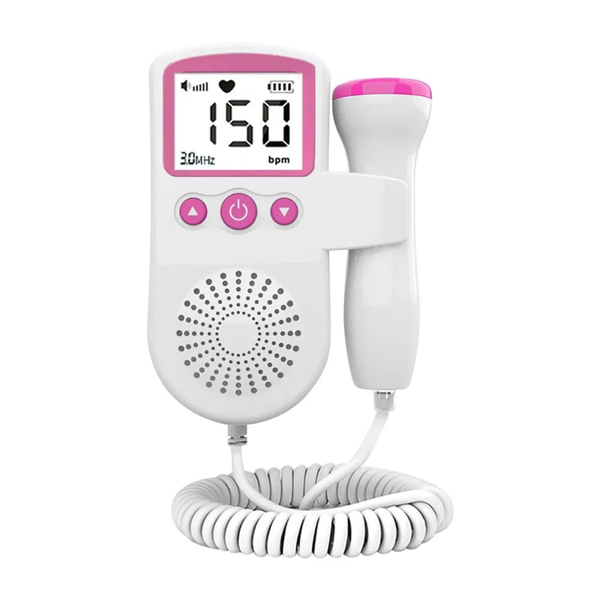 MILOPTS - Doppler Fetal Ultrasonido Monitor De Latidos Prenatal Rosa