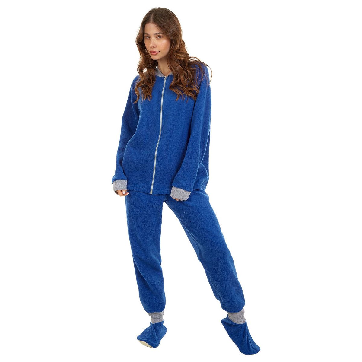 SANTANA - Pijama Mujer Térmica Azul Rey