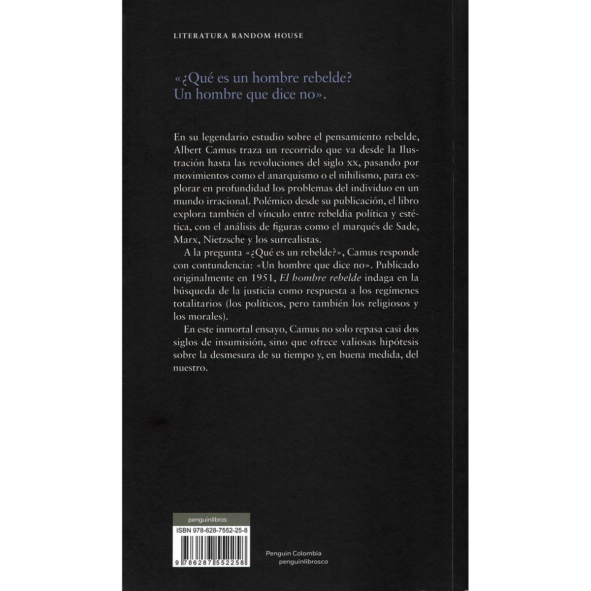 PENGUIN RANDOM HOUSE - El Hombre Rebelde. Albert Camus