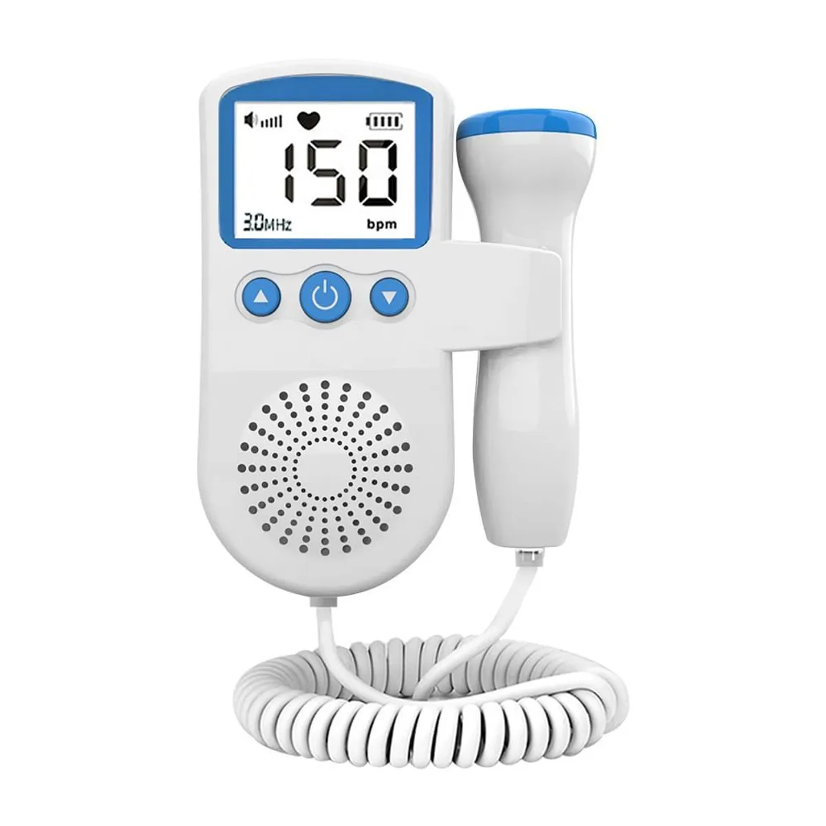 MILOPTS - Doppler Fetal Ultrasonido Monitor De Latidos Prenatal  Azul