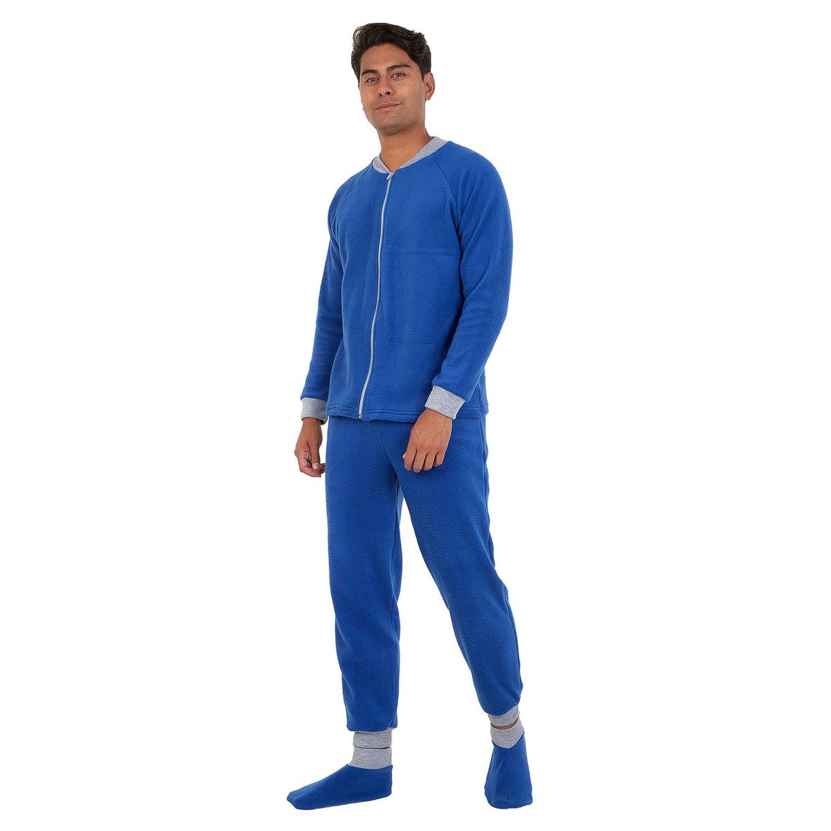 SANTANA - Pijama Hombre Térmica Azul Rey
