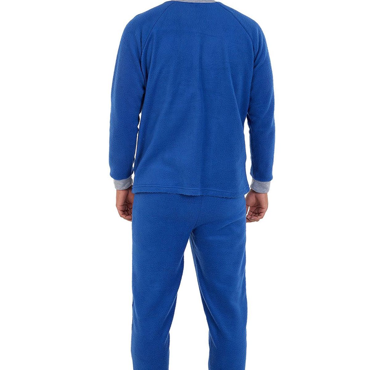 SANTANA - Pijama Hombre Térmica Azul Rey