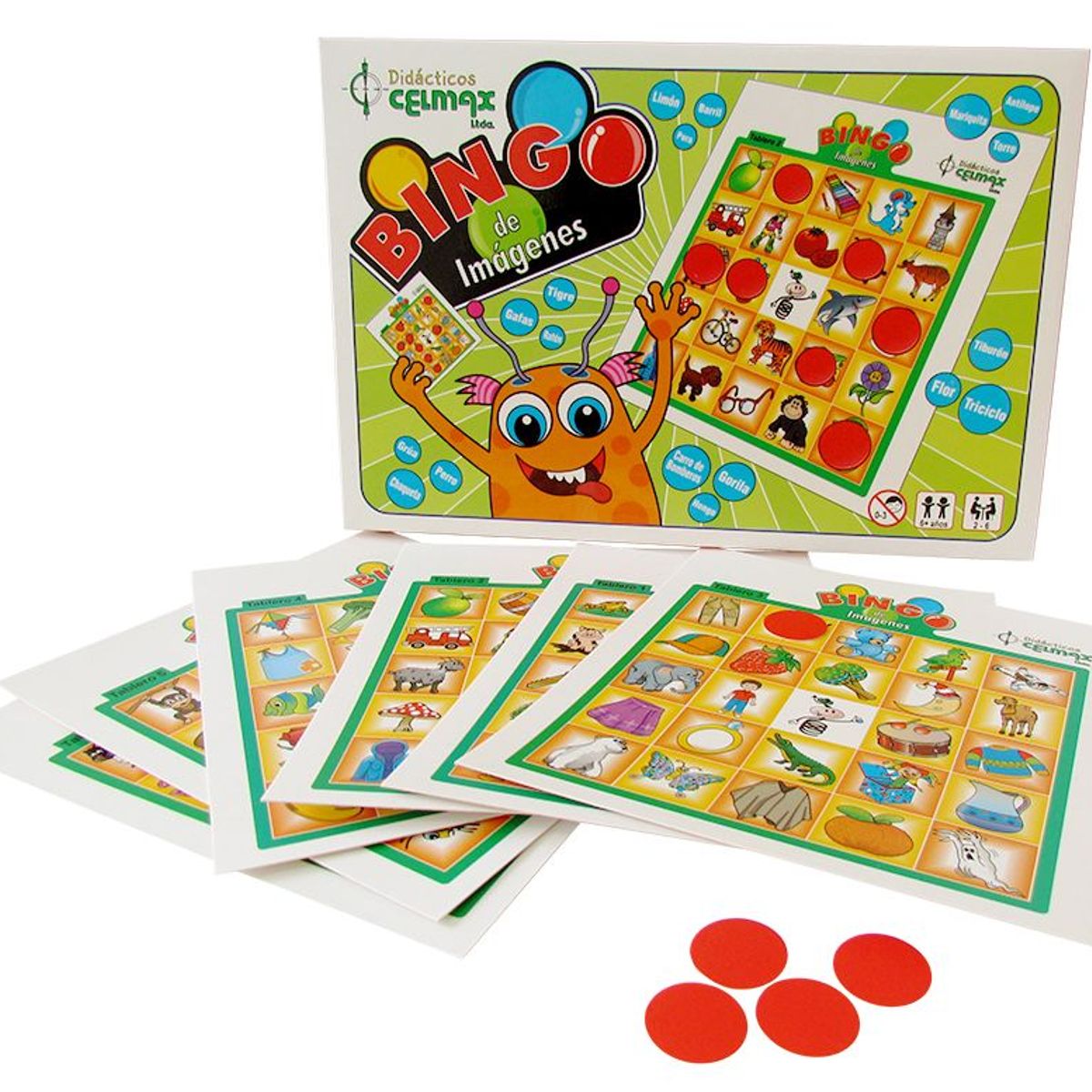 CELMAX - Juego bingo de imágenes para niños en cartón