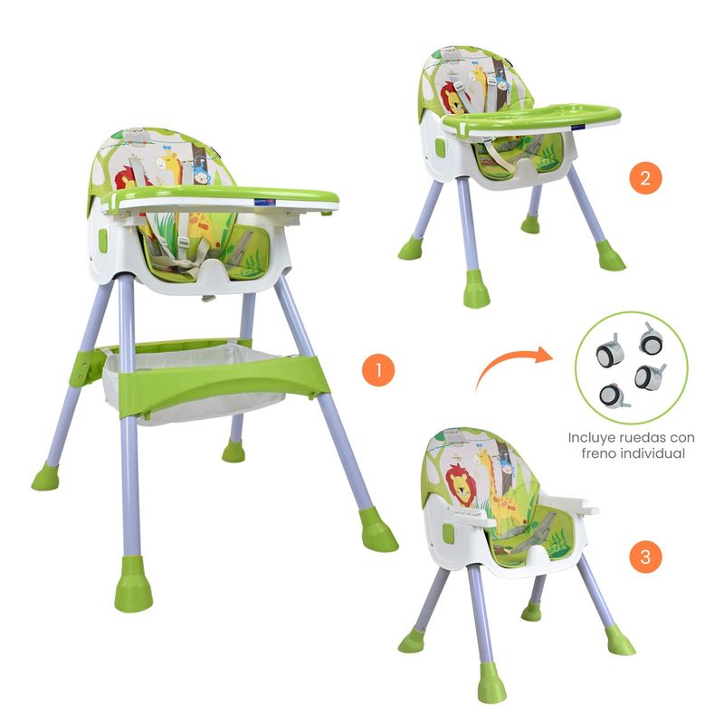 HAPPY BABY - Silla Comedor Bebé Happy Baby Bahamas Verde