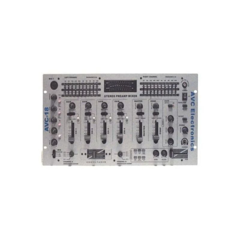 AVC - Mezclador de Sonido AVC SBA-18-USB 4 canales Stereo.