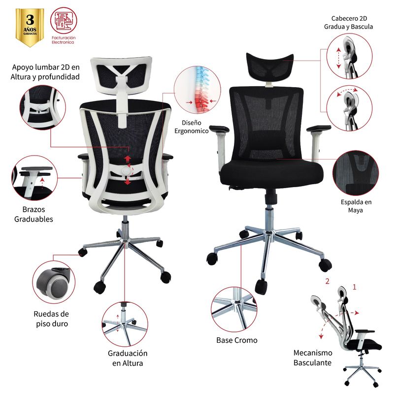 MUEBLESYA - SILLA DE OFICINA GENOVA