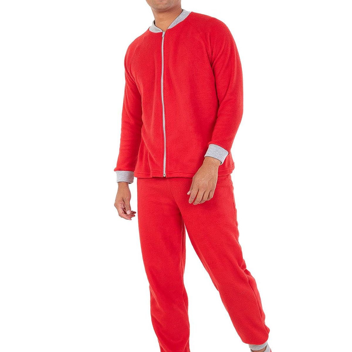 SANTANA - Pijama Hombre Térmica Rojo