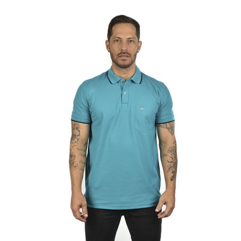 HAMER - Polo para hombre Hamer con bolsillo